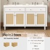 KWPZQEB 60" Bathroom Vanity with Double SMC Sink, Freestanding Vanity Cabinet with 2 Tip-Out Trays & Soft Closing Doors, Large Bath Vanity Sink Combo - 4 of 4