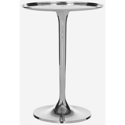 Platina Round Top Sleek Table - Silver - Safavieh