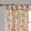 Simone Printed Floral Rod Pocket and Back Tab Voile Sheer Curtain - 4 of 4
