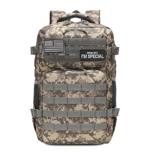 Gulches Outdoor Adventure Backpack: Camo Tactical Cycling Gear & Trekking Equipment. Spacious Travel Backpack Ideal for Camping£¬Green - 1 of 4