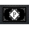 Briarwood Lane Everyday Doormat 30x18 Indoor Outdoor Black and White Monogram P Doormat - 2 of 4
