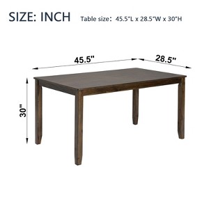 Okak Dining Table 45.5/34.5Inch Wood Rectangle Dining Table,Kitchen Table for 4, for Living Meeting Room, Small Space, Gray - 1 of 4