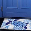 Jellybean Indigo Sea Turtle Indoor & Outdoor Doormats – Coastal Marine Decor 20" x 30" - 2 of 3