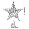 Aoibox Silver Metal Christmas Tree Topper 6 inch Glitter Wire Star Hollow Design Spiral Base 1 Piece for Holiday Tree Decoration - 2 of 4