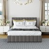 Streamdale Queen size Upholstered Platform bed with a Hydraulic Storage System - Gray - 2 of 4