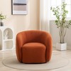 SEYNAR Modern Glam Teddy Fabric Upholstered 360 Degree Swivel Accent Armchair - 2 of 4