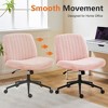 CAVINAS Ergonomic Criss Cross Office Chair with Wheels & Adjustable Height, Cross Legged Office Chairs, Armless Desk Chairs, Adjustable Swivel Chairs - 2 of 4