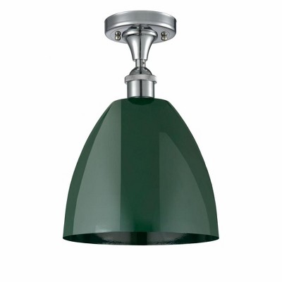 Plymouth Dome - 1 Light Semi-Flush Mount In Industrial Style-12.88 Inches Tall and 9 Inches Wide