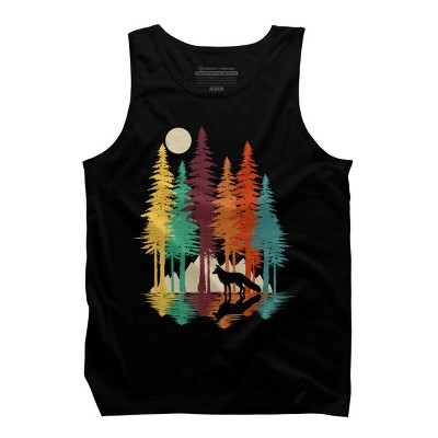 Men's Design By Humans Forest Fox By clingcling Tank Top