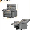 Acekool Power Recliner Chair with Heat & Massage, Swivel Rocker, USB Port, Cup Holders, Side Pockets, Extra-Wide Seat, Living Room - 3 of 4