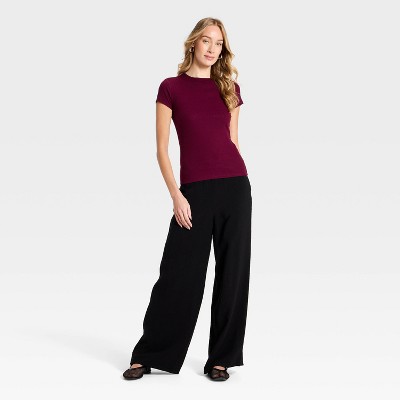 Women's Short Sleeve Ribbed T-Shirt - A New Day™