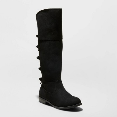 girls long black boots