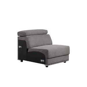 Acme Furniture Alwin Accent Chair Dark Gray Fabric - 1 of 4