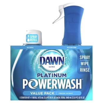 Dawn Platinum Powerwash Dish Spray, Dish Soap Cleaning Spray, Apple Scent Refill, 16 fl oz (Pack of 6) (Packaging May Vary), Dish Soap Spray