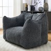 Wooakway Beige Chenille Sofa with Armrest Bean Bag for Living Room Single Upholstered Sofa Chair for Bedroom - 2 of 4
