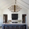 Baoure Black Farmhouse Candle Chandelier Round Rustic Modern Light Fixture High Ceiling Chandeliers 125 Light 78in for Living Room Dining Room Foyer - 3 of 4