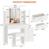 Makeup Vanity with Charging Station - 3 Lighting Color Adjustable 6 Drawers and Shelves - 3 of 4