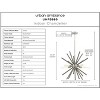 Urban Ambiance Luxury Mid-Century Modern Chandelier 23.875''H x 27.625''W,  Brushed Nickel Finish,  Lismore Collection, UHP3880 - 3 of 4