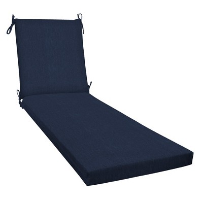 Honeycomb Outdoor Chaise Lounge Cushion - Textured Solid Indigo Blue ...