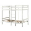 Royal Hampton Twin Bunk Bed with Front Facing Ladder, Pine Wood, Crisp White Finish - 3 of 4