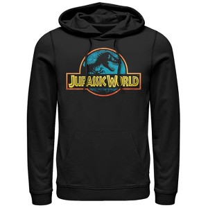 Men's Jurassic World Color Outline Logo Pull Over Hoodie - 1 of 3