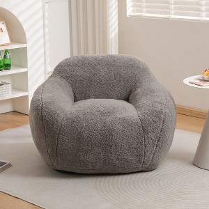 CAVINAS Teddy Fabric Memory Foam Bean Bag Chair with Armrest,Soft Bean Bag Couch,Accent Chairs for Living Room - 1 of 4