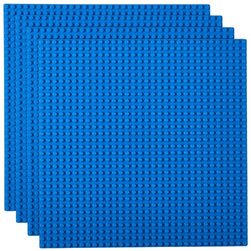 Strictly Briks Classic Stackable Baseplates, For Building Bricks, Bases for Tables, Mats, Blue, 4 Pack, 10x10 Inches - image 1 of 4