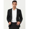 Lars Amadeus Men's One Button Party Prom Tuxedo Velvet Suit Blazer - 2 of 4