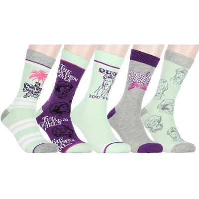 The Golden Girls Adult 5 Pair Casual Crew Socks Set