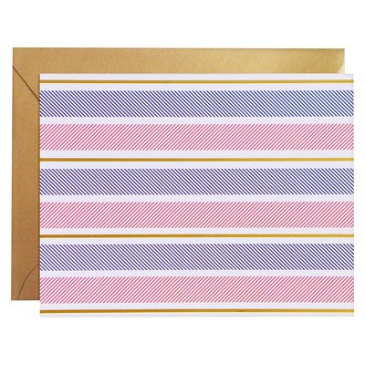 8ct Mixed Stripe Notecards