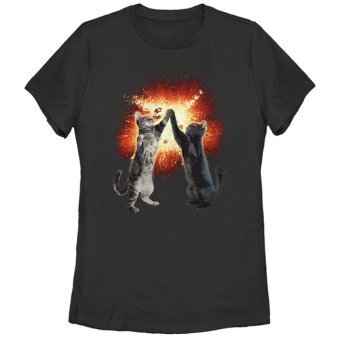 Women's Lost Gods Cat High Five Explosion T-Shirt - image 1 of 3