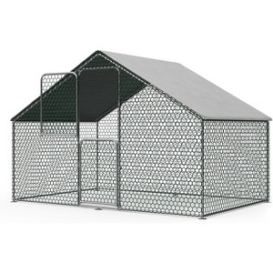 Metal Galvanized Pipe Pointed Roof Chicken Coop without Reinforcement - 1 of 1