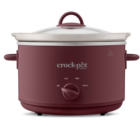 Crock pot 4.5qt Manual Slow Cooker Lambrusco Red Target