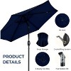 Heynemo 7.5 ft Patio Umbrella Outdoor Market Umbrella Tilt Button and Crank 6 Ribs for Deck Lawn Pool & Backyard - 3 of 4