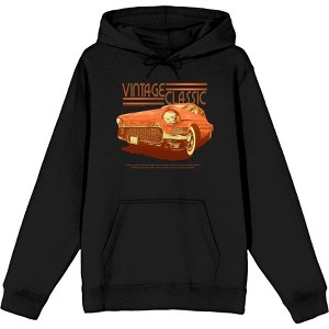 Car Fanatic Vintage Classic Orange Car Adult Long Sleeve Hoodie - 1 of 2