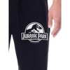 Jurassic Park Mens' Movie Film Park Logo  Sleep Pajama Pants Black - 2 of 4