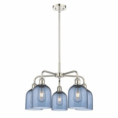 Bella - 5 Light Stem Hung Chandelier In Industrial Style-15 Inches Tall and 23.5 Inches Wide