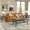 VECELO Set of 3 Coffee Table Sets，2 Tier End Table with Open Storage Shelf for Living Room, Bedroom - 4 of 4