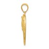 Black Bow Jewelry 14k Yellow Gold Horse Head and Heart Pendant, 22mm - 2 of 4