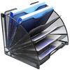 Aghana Digitals 6-Tier Fan-Shaped Metal Mesh File Organizer, Black/Silver, 10.5x10.5x13.5 Inch - 2 of 4