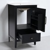 20-Inch Bathroom Vanity with Sink,Freestanding Cabinet with Drawer & Door Shelf, Semilune Ceramic Basin, 8-Inch Faucet Mount - 4 of 4