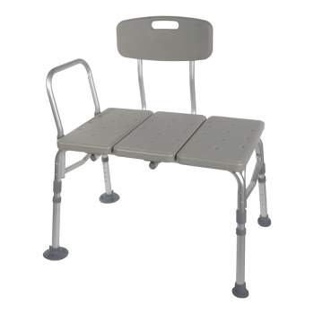 McKesson Knocked Down Bath Transfer Bench Adjustable Height up to 400 lbs