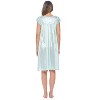Casual Nights Women's Cap Sleeve Rose Satin Tricot Nightgown - 4 of 4