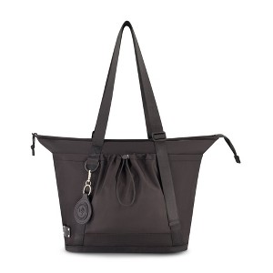 Bearpaw Women's Large Tote Bag Waterproof Nylon Tote for Gym, Travel, and Work - Everyday Shoulder Bag, Yoga Bag, and School Bag for Women - 1 of 4