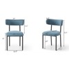 Vatros Dining Chairs Set of 2 Round Upholstered Dining Room Chairs, Orange - 3 of 4
