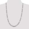 Black Bow Jewelry Mens 7.5mm Sterling Silver Solid Figaro Anchor Chain Necklace - 3 of 4