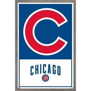 Trends International MLB Chicago Cubs - Logo 22 Framed Wall Poster Prints - 1 of 4