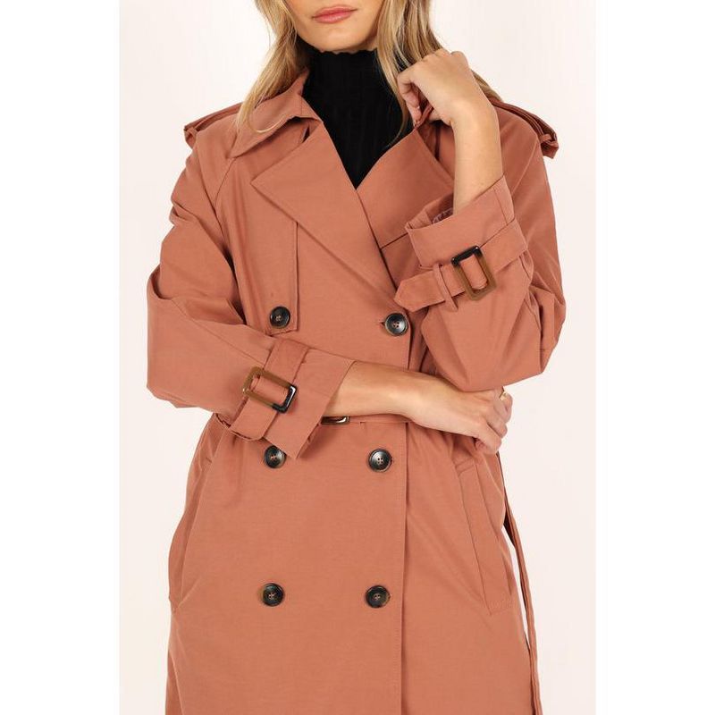 Petal and Pup Womens Trina Button Front Trench Coat, 3 of 6