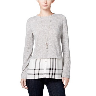maison Jules Womens Layered-Look Basic T-Shirt