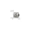 Black Bow Jewelry Triangle Block, Number 5 Sterling Silver Bead Charm - 2 of 3